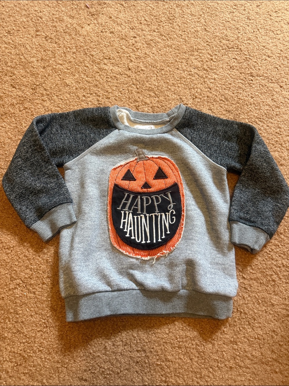 Mud Pie "Happy Haunting" Pumpkin Sweatshirt